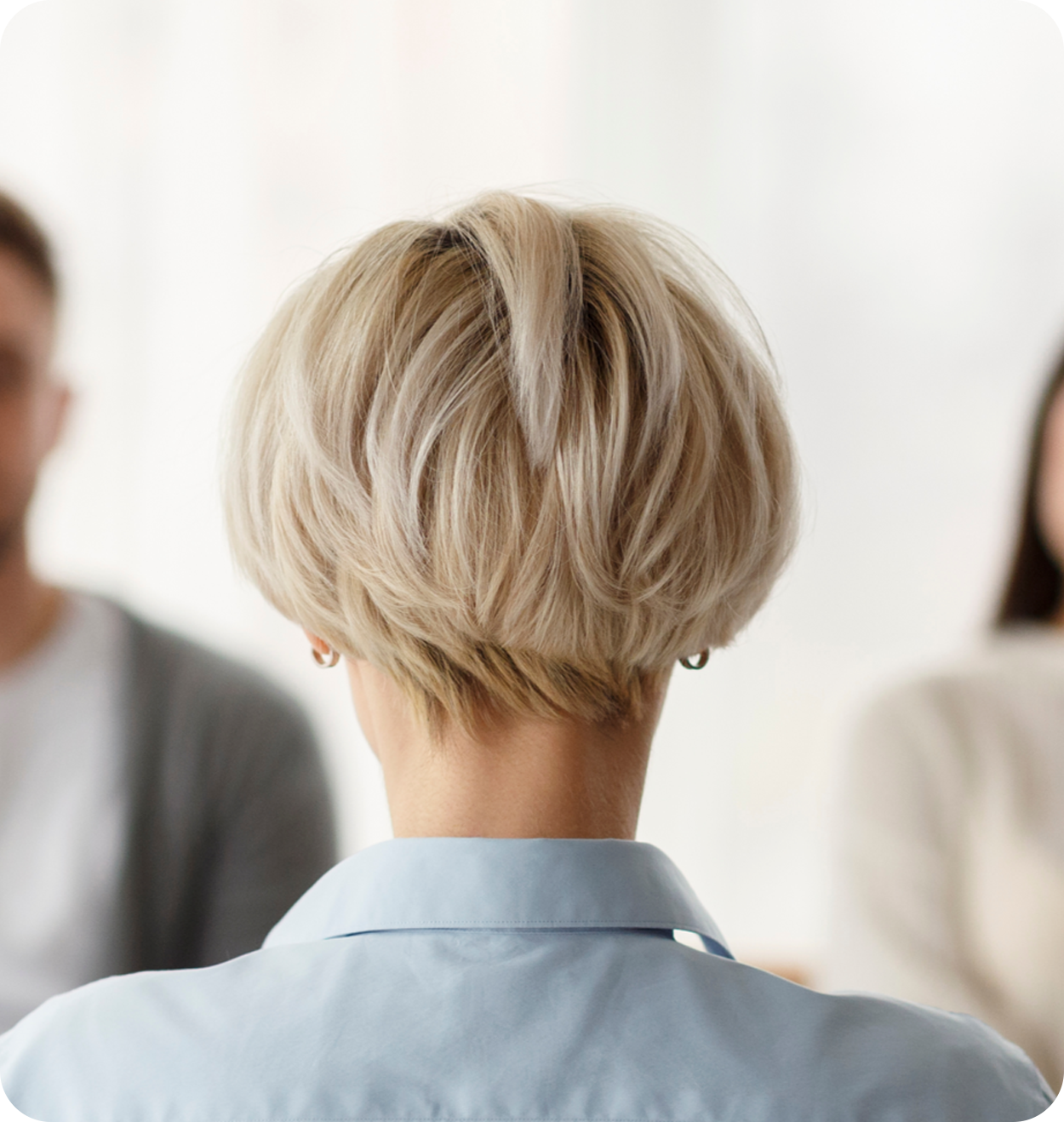 Image of counselor in couples therapy session