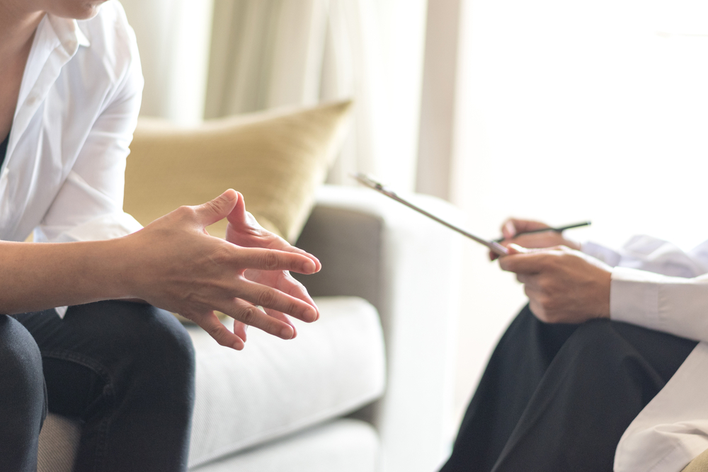 counselling session with patient and psychologist