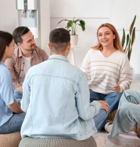 group of people during therapy session
